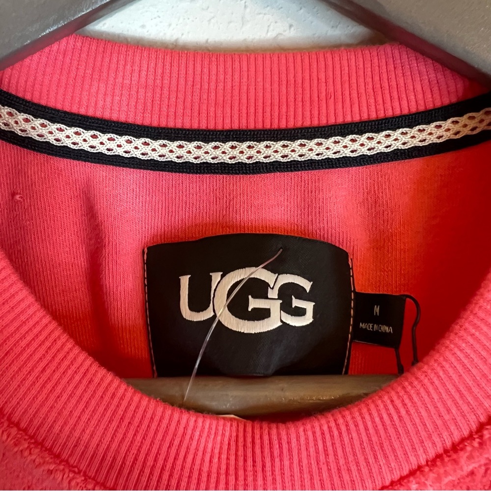 UGG Men’s Mathew Crew Neck Unisex Salmon Short Sleeve Top Size Medium NWT - Picture 8 of 12